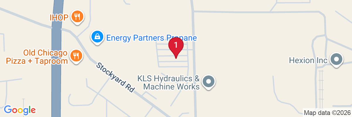 Map showing facility locations