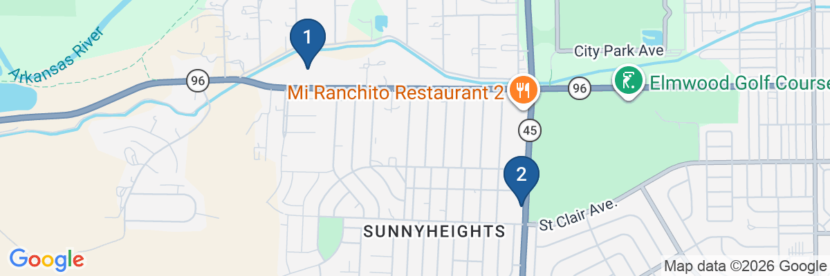 Map showing facility locations