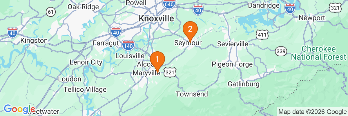 Map showing facility locations