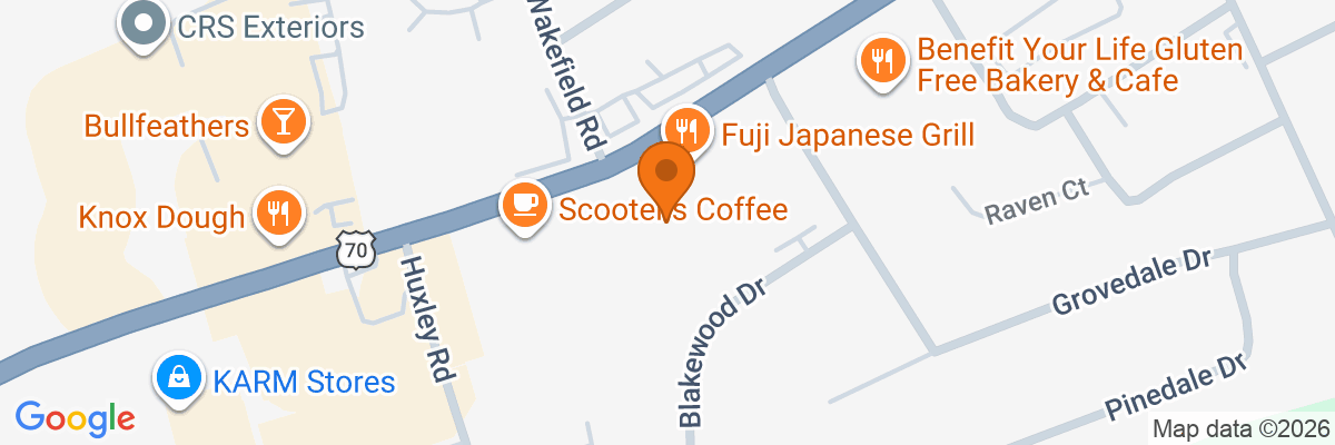 Map showing facility locations