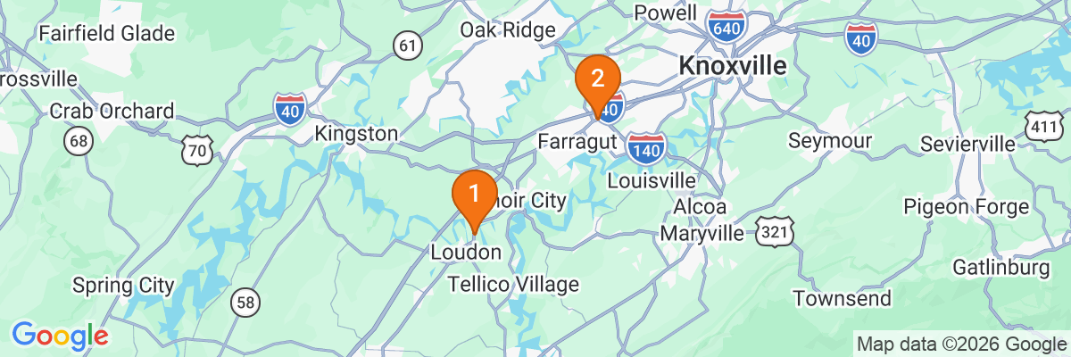 Map showing facility locations