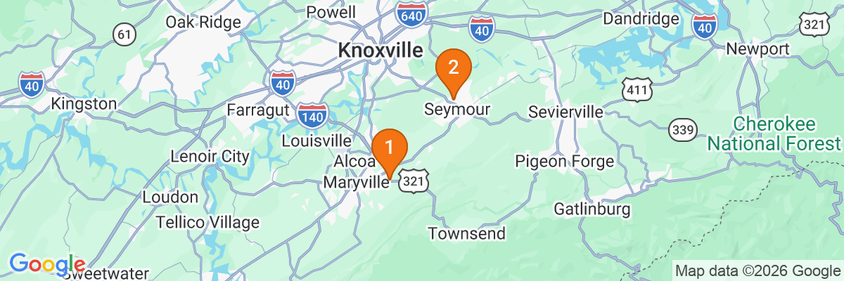 Map showing facility locations