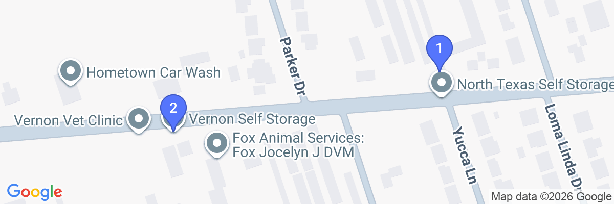 Map showing facility locations