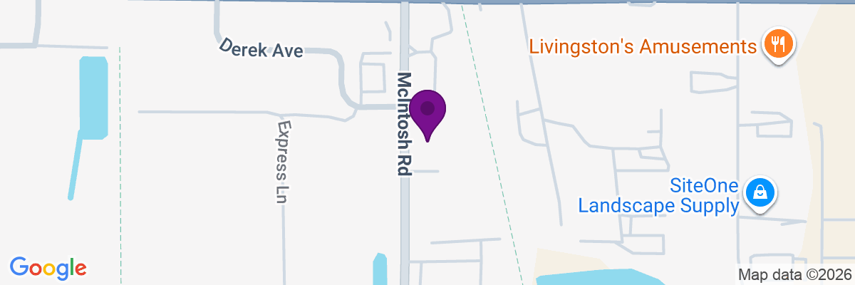 Map showing facility locations