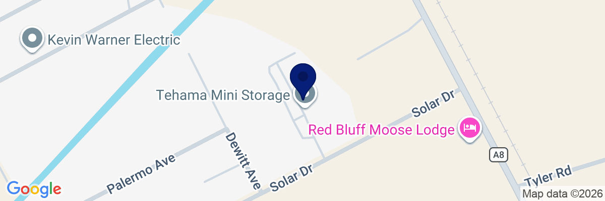 Map showing facility locations
