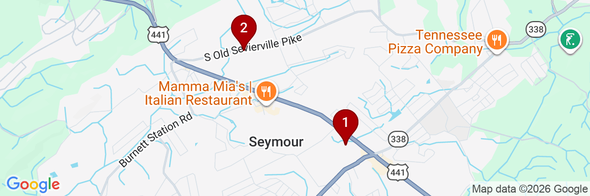 Map showing facility locations