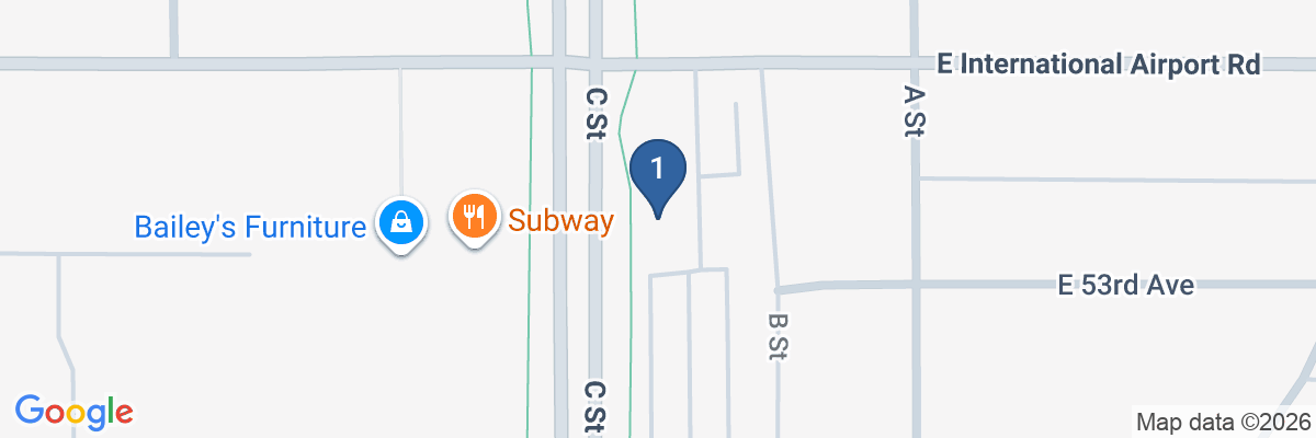 Map showing facility locations