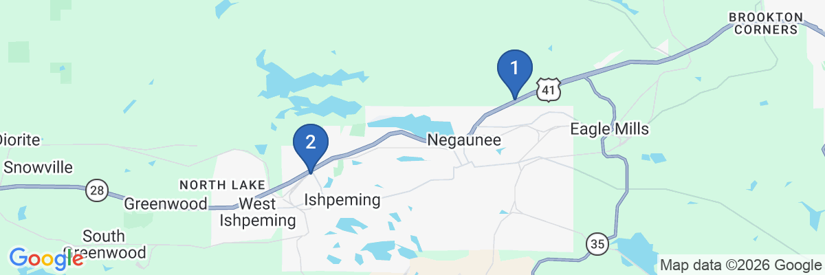 Map showing facility locations