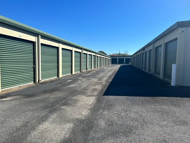 Exterior storage units at A Safe Storage.