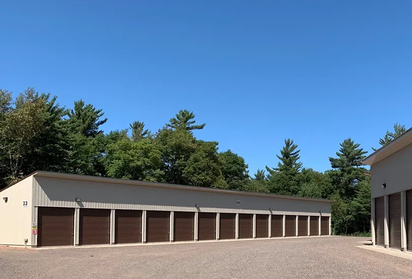 Exterior of outdoor storage units at ABC storage.