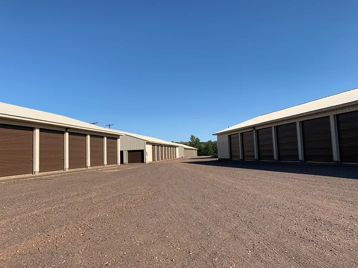 Exterior of outdoor storage units at ABC storage.