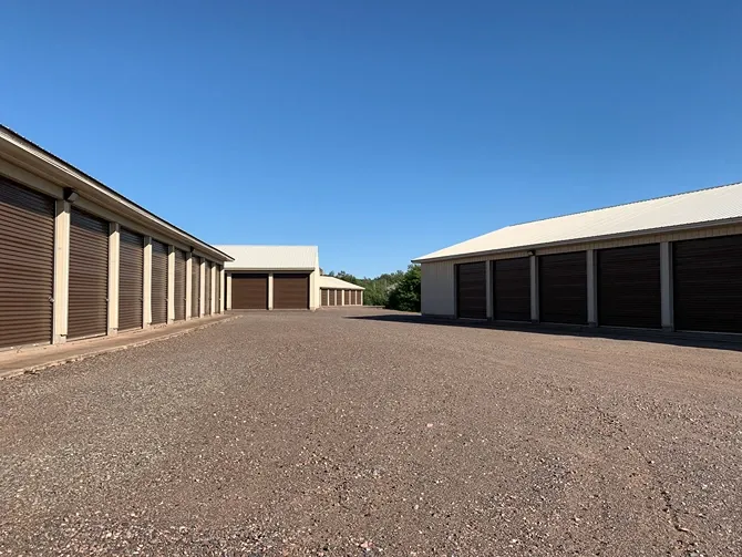Exterior of outdoor storage units at ABC storage.