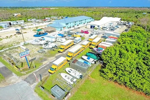 Aerial view of Big Pine Storage facility.