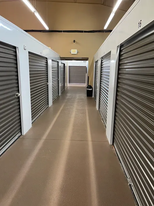 Indoor storage units at Volunteer Storage Lenoir City facility.