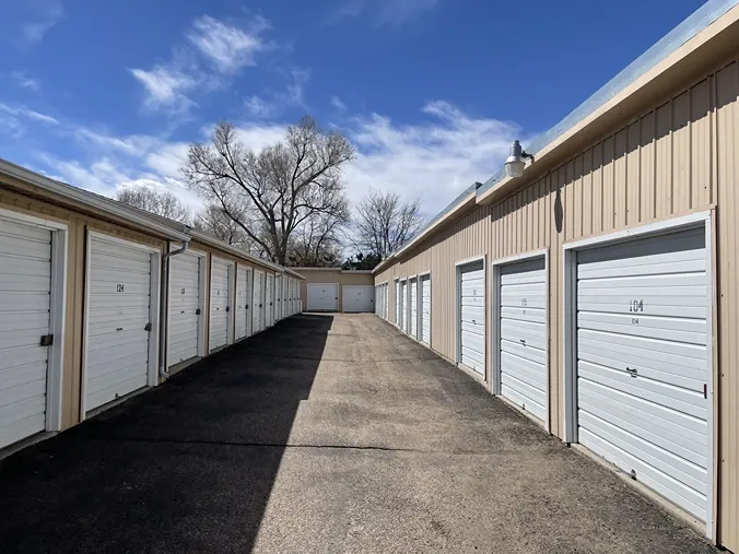 Rows of storage units at Osprey Storage Pueblo