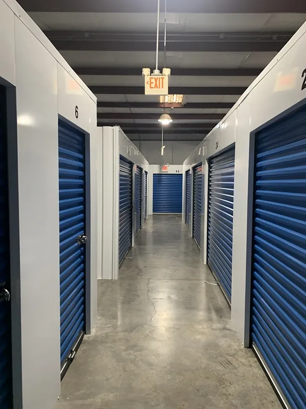 Indoor storage units at Volunteer Storage Solway facility.