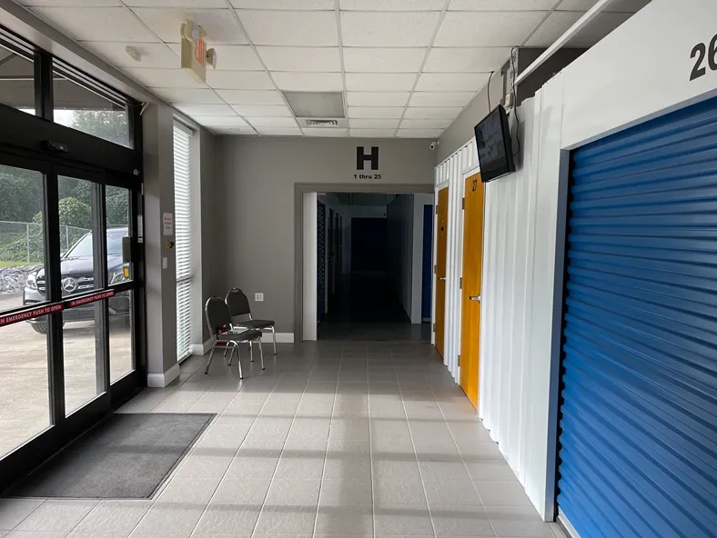 Indoor storage units at Volunteer Storage Solway facility.