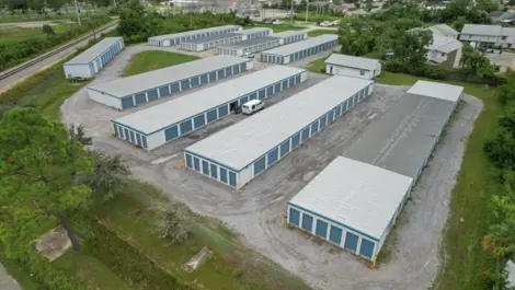 Aerial view of Gulf Coast Self Storage.