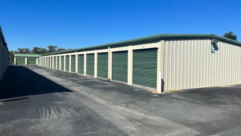 Exterior storage units at A Safe Storage.
