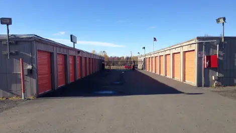 Outdoor storage units at Dimond Mini Storage.