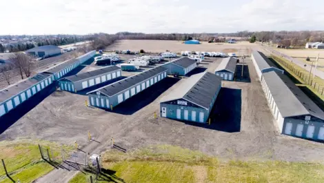 Aerial view of Discount Mini Storage.