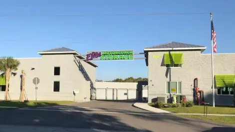 Exterior of signage at Elite Motorcoach Storage.