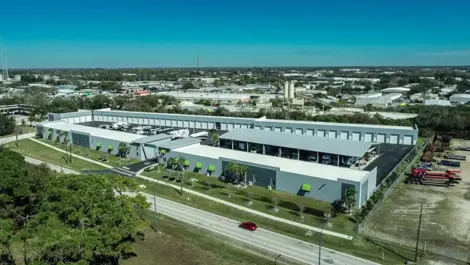 Aerial view of Elite Motorcoach Storage.