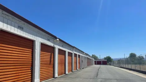 Outdoor storage units at Garden Drive Mini Storage.
