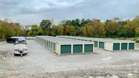Exterior of outdoor storage at Volunteer Storage Loudon facility.