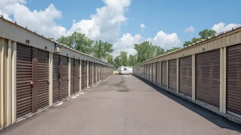 Exterior of outdoor storage at Mundy Street Self Storage facility.
