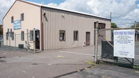 Exterior of Mundy Street Self Storage facility.