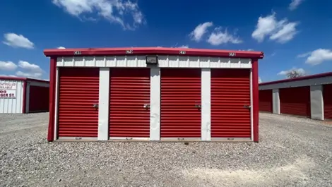 Exterior of outdoor storage units North Texas Self Storage facility.