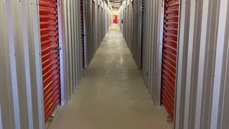 Indoor storage units at North Texas Self Storage facility.
