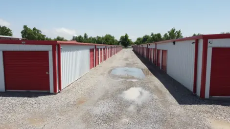 Exterior of outdoor storage units North Texas Self Storage facility.
