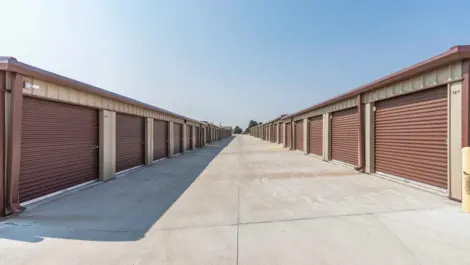 Exterior of outdoor storage units at Osprey Storage Industrial facility.