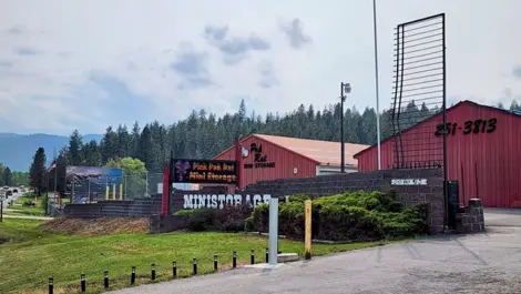 Exterior of Pak Rat Mini Storage facility.