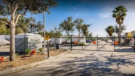 View of gate at PG17 Storage facility.