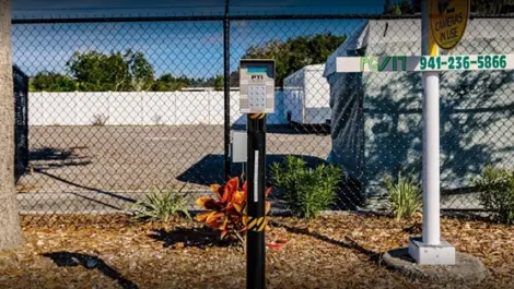 View of keypad at PG17 Storage facility.