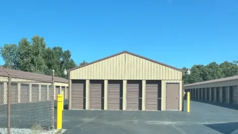 Front office and signage at Lambertville Mini Storage Secor.
