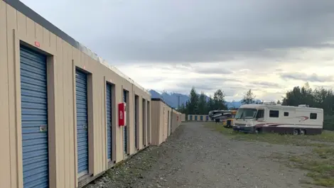 Outdoor storage units at Snowbank facility.