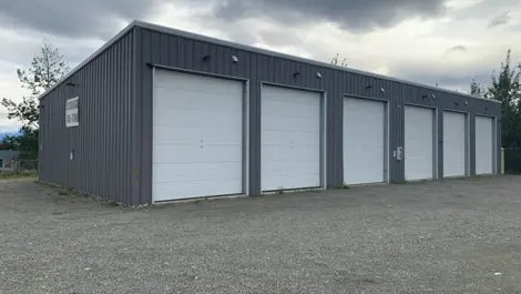 Outdoor storage units at Snowbank facility.