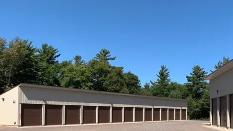 Exterior of outdoor storage units at ABC storage.