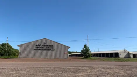 Exterior of outdoor storage units at ABC storage.