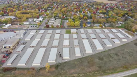 Clean, well-organized rows of storage units at Osprey Storage Howard.