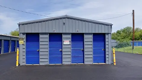 Exterior of outdoor storage at Mundy Street Self Storage facility.