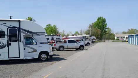 Vehicle storage at Hugill Self Storage East.