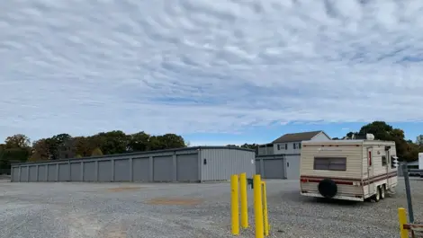 View of recreational vehicle storage at Volunteer Storage Maryville 1 facility.