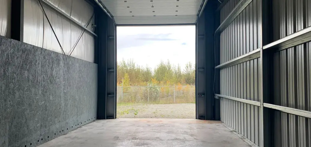 Inside of a unit at Snowbank Mini Storage.