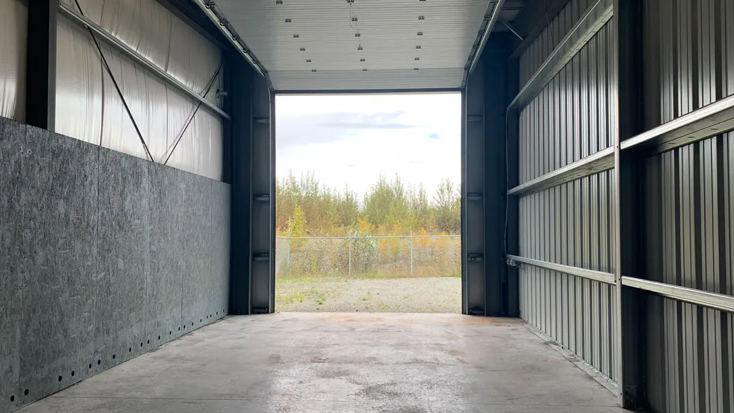 Inside of a unit at Snowbank Mini Storage.
