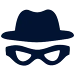 burglar mask and hat icon